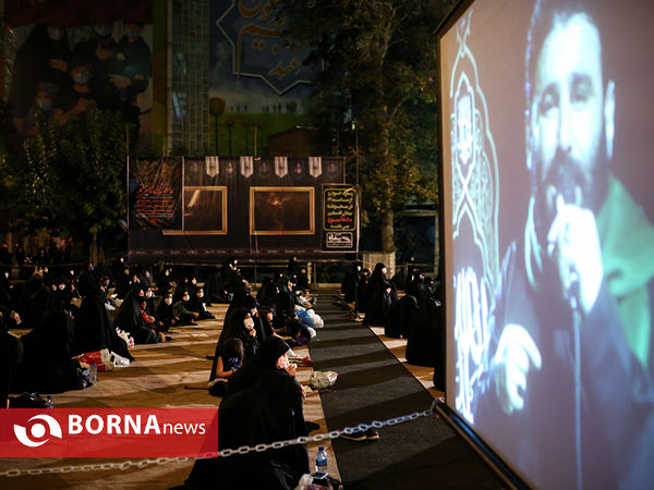 عزاداری شب عاشورا در میدان فلسطین