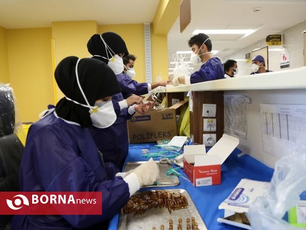 حضور نیروهای داوطلب جهادی گروه پیامبررحمت _ بیمارستان فیروز آبادی شهرستان ری