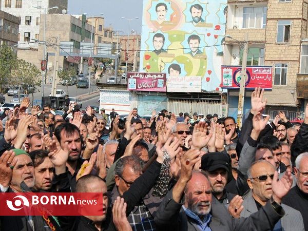 پیاده‌روی جاماندگان اربعین در شهرقدس