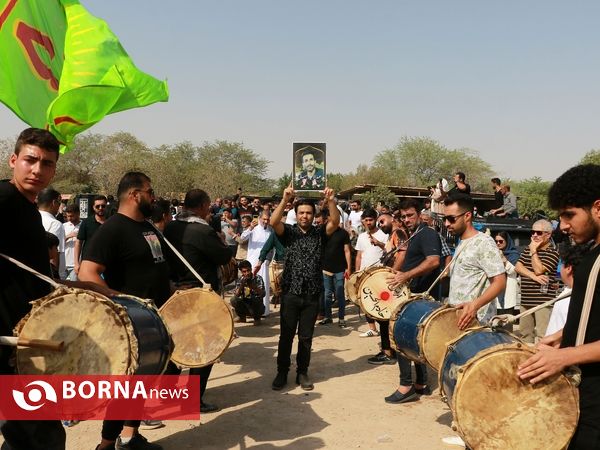 خاکسپاری جانباختگان متروپل در قطعه ورزشکاران بهشت رضای آبادان
