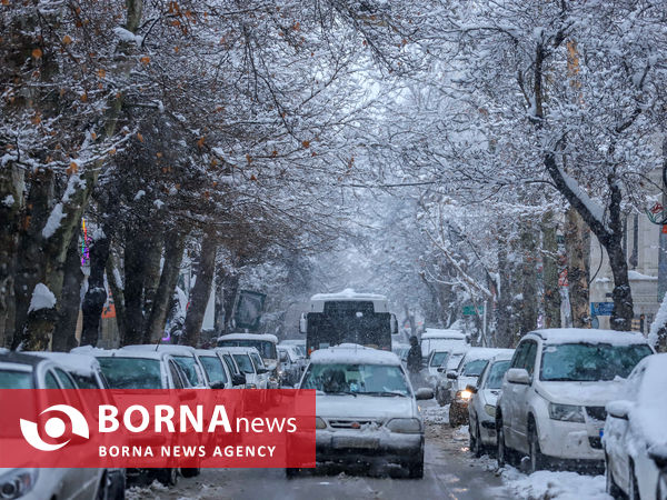 بارش شدید برف در اراک