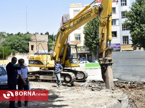 گزارش تصویری بازدید میدانی فرماندار کرمانشاه از پروژه حاشیه سازی آبشوران