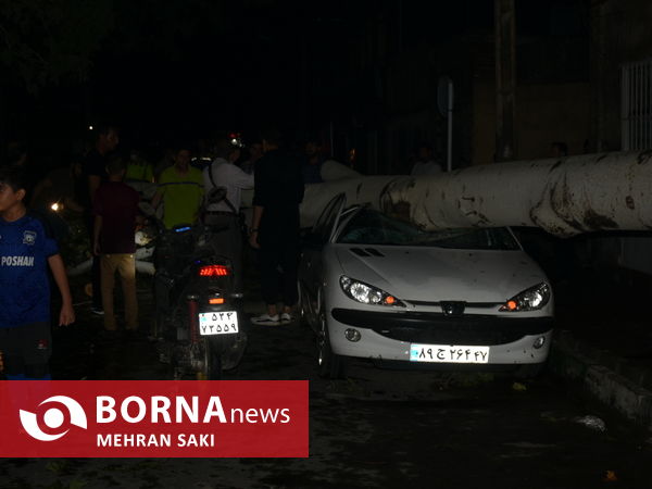 خسارت های باران و طوفان در اراک