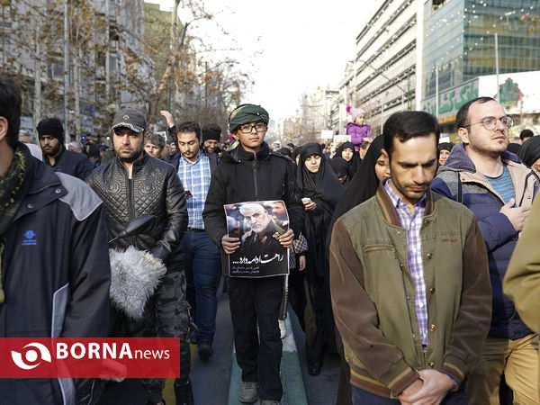 راهپیمایی مردم   تهران در محکومیت شهادت سردار قاسم سلیمانی -2