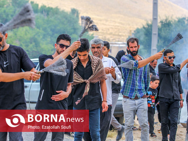آیین نخل‌گردانی در روستای ساکی