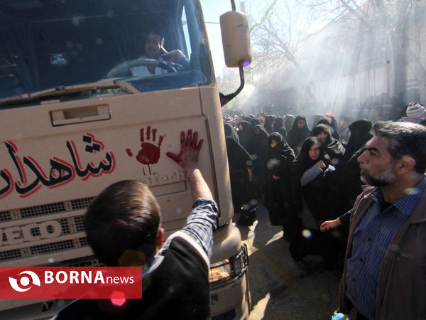 تشییع 94 شهید گمنام کاروان شاهدان بصیر در  استهبان