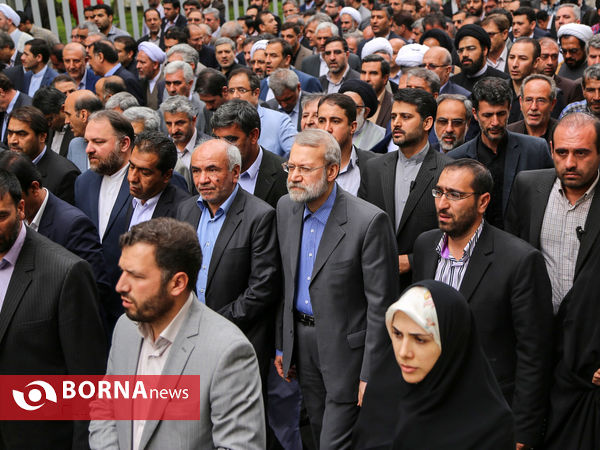 تشییع پیکر نماینده منتخب مردم مراغه و عجب‌شیر از مقابل مجلس