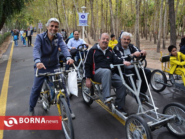 همايش دوچرخه سواری در پارک ناژوان اصفهان