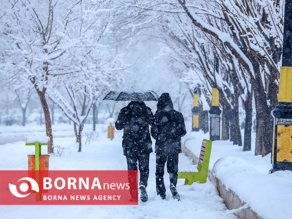 بارش شدید برف در اراک