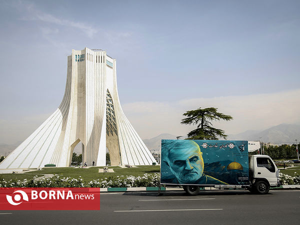 راهپیمایی خودرویی روز قدس در میادین اصلی تهران