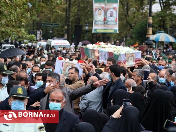 تشییع پیکر پاک دو شهید نیروی انتظامی در گیلان- لنگرود
