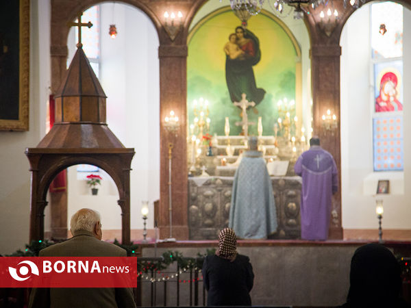 مراسم سال نو میلادی در کلیسای مریم مقدس