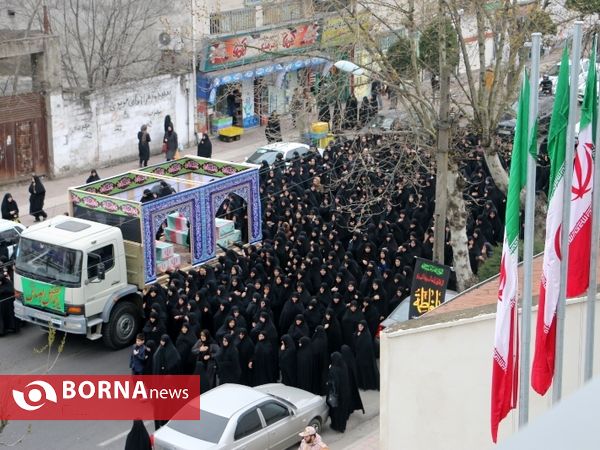 تشییع پیکر 12 شهید گمنام در رشت