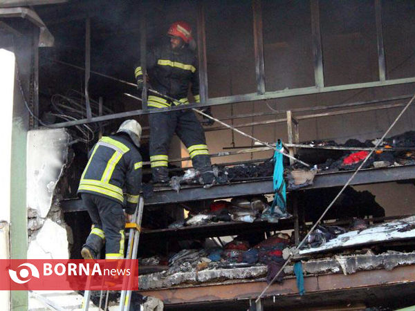 آتش سوزی فروشگاه هپی لند در رشت