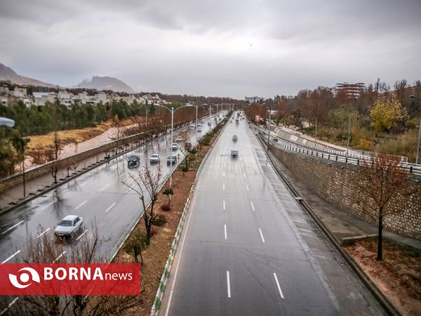 شيراز زیبای بارانی