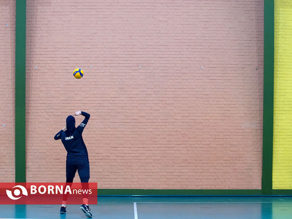 تمرین تیم ملی والیبال نوجوانان و بزرگسالان دختران