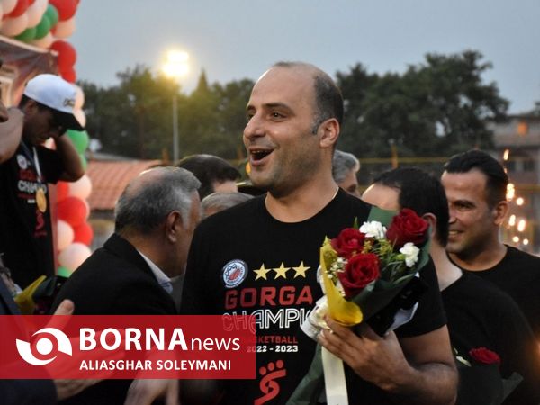 جشن قهرمانی تیم بسکتبال شهرداری گرگان