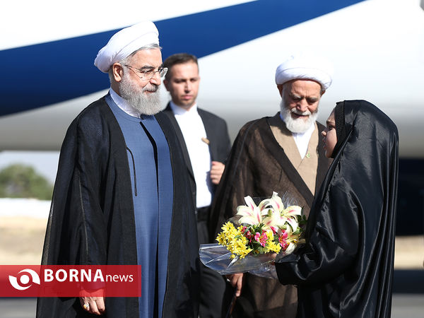ورود رئیس جمهوری  به استان همدان