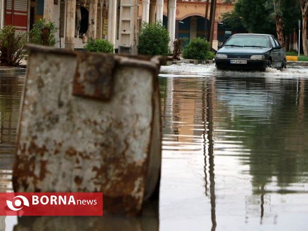 آبادان ۲۴ ساعت پس از بارندگی