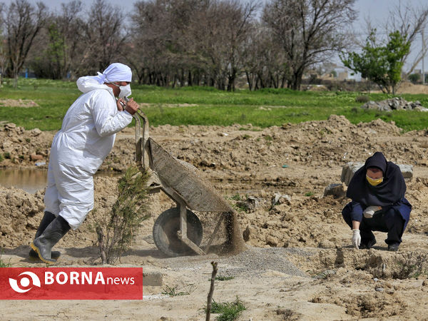 تدفین متوفیان کرونایی در قوچان