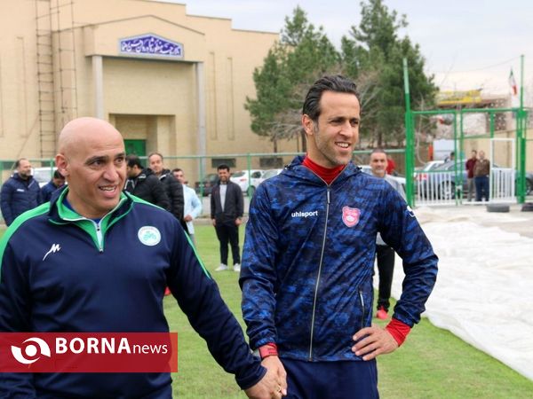 در حاشیه تمرینات تیم فوتبال سپیدرود رشت در اصفهان