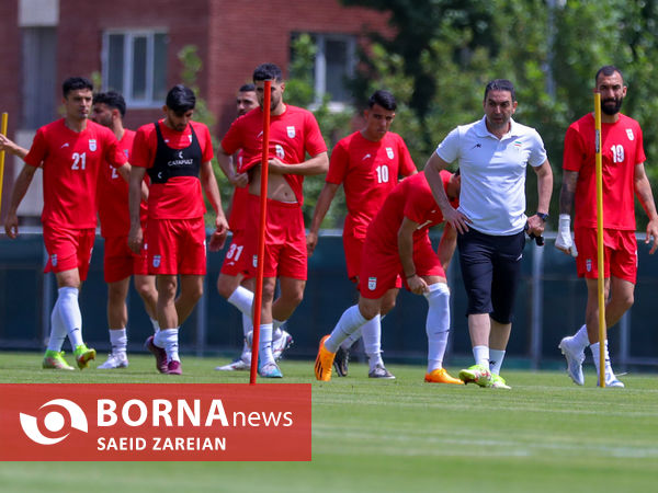 آخرین تمرین تیم ملی فوتبال ایران قبل از اعزام به مسابقات کافا