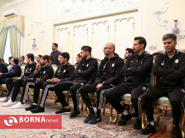 دیدار تیم ملی فوتبال با دکتر روحانی