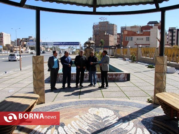 بازدید شهردار، رئیس و اعضای شورای شهر بافت از پروژه‌های شهری کرمان