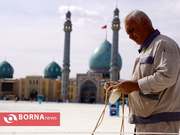 چراغانی مسجد مقدس جمکران در آستانه نیمه شعبان