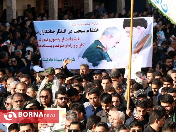 تشییع پیکر مطهر سردار سلیمانی و ابومهدی المهندس در اهواز(1)