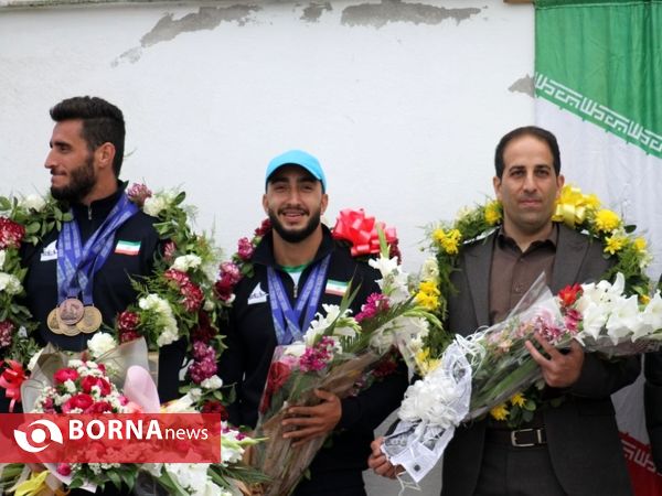 مراسم استقبال از قهرمانان آسیایی قایقرانی در بندرانزلی