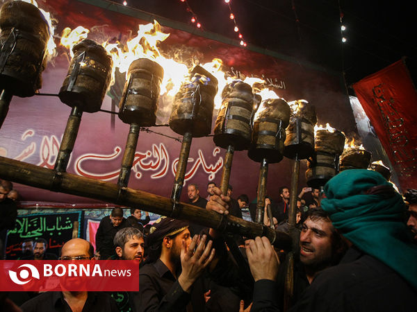 آیین مشعل گردانی در دولت آباد شهر ری