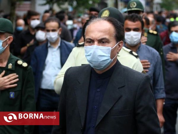 تشییع پیکر پاک دو شهید نیروی انتظامی در گیلان- لنگرود