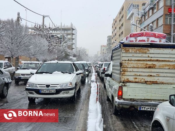 قفل خیابان‌های ارومیه بدلیل برف