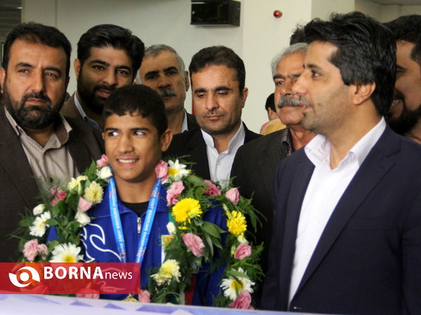 استقبال از امید آرامی کشتی گیر قهرمان آسیا