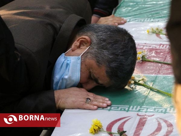 مراسم وداع با شش شهید گمنام در رشت