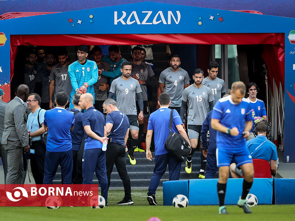 تمرین تیم ملی فوتبال ایران پیش از دیدار با اسپانیا