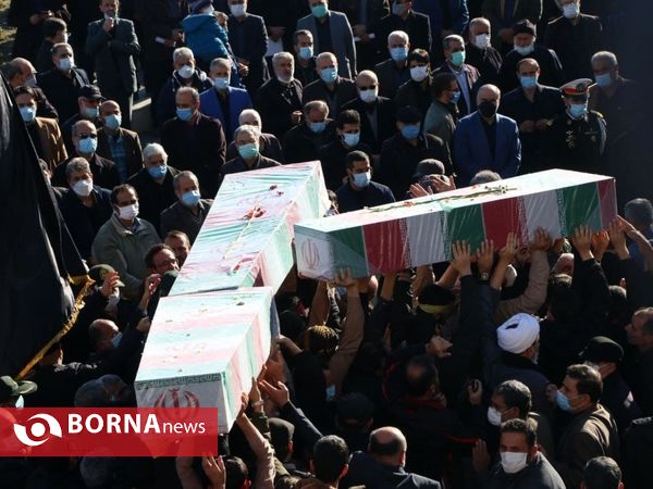 مراسم تشییع پیکر مطهر ۸ شهید گمنام در رشت