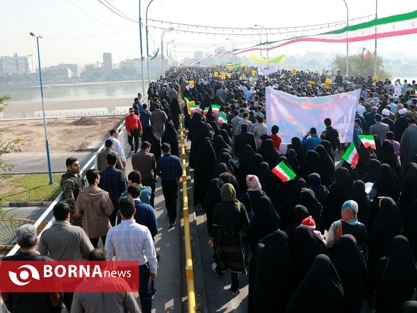 راهپیمایی حمایت از ولایت و اقتدار کشور - اهواز