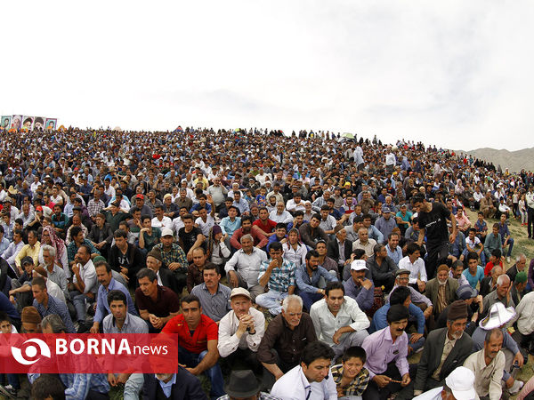 مسابقات کشتی با چوخه قهرمانی کشور در روستای رهورد قوچان‎