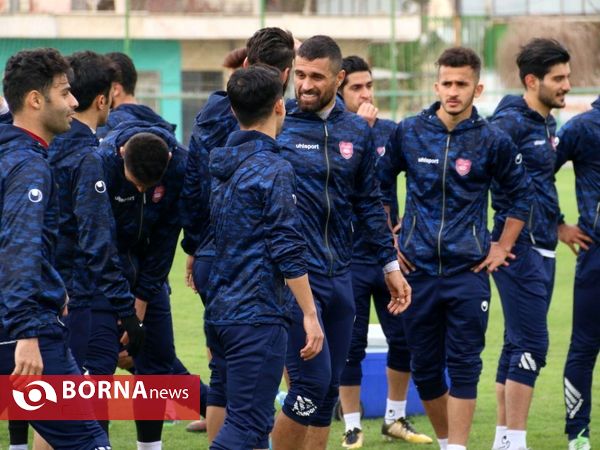 در حاشیه تمرینات تیم فوتبال سپیدرود رشت در اصفهان