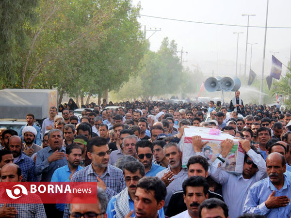 استقبال، تشییع و خاکسپاری پیکر 2 شهید شناسایی شده و 4 شهید گمنام در لامرد فارس