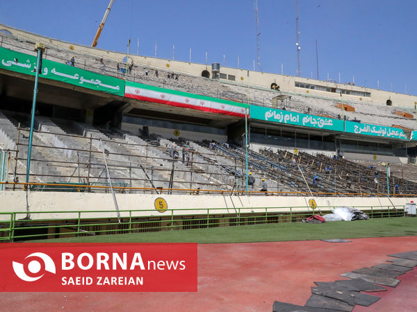 بازدید معاون رئیس جمهور و رئیس سازمان حفاظت محیط زیست از ورزشگاه آزادی