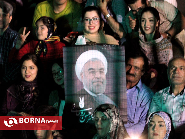 جشن بزرگ پیروزی دکتر حسن روحانی در انتخابات ریاست جمهوری در شیراز