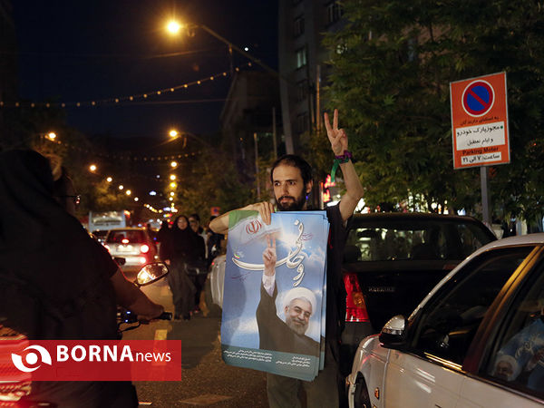 تبلیغات خیابانی هواداران نامزدهای ریاست جمهوری