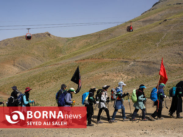 صعود بر بلندای تهران با پرچم سیدالشهدا