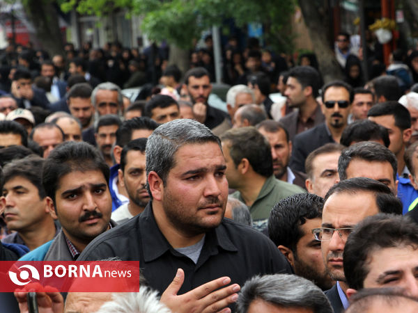 آیین تشییع جان باختگان سقوط هلی‌کوپتر اورژانس فارس