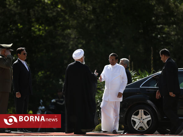 استقبال رسمی از رییس جمهور سریلانکا با حضور دکتر روحانی