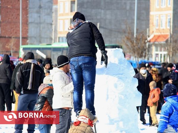 جشنواره بزرگ آدم برفی در اردبیل