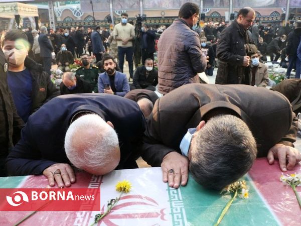 مراسم وداع با شش شهید گمنام در رشت